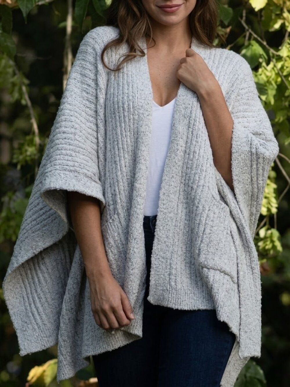 Ella Simone Cozy Chic Buttery Soft Open Front Wrap Sweater Cardigan One Size